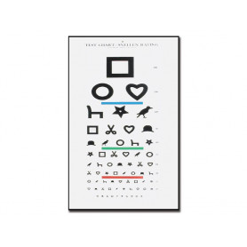 Ewing illiterate optometric chart 6.1m