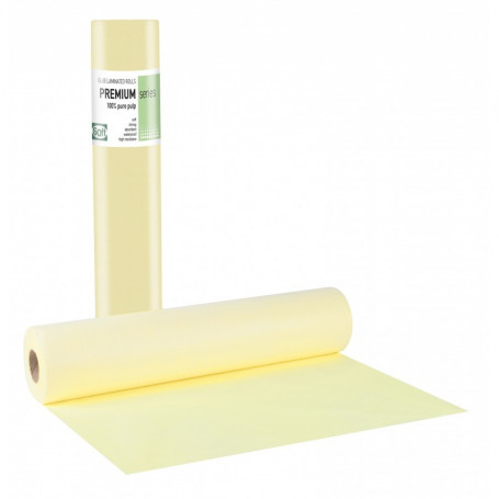 Waterproof yellow exam table paper 58cm x 50m