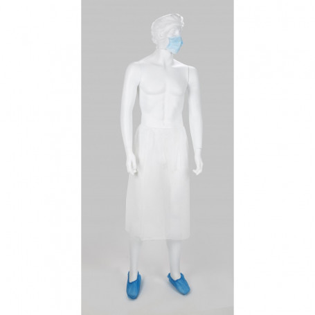 Φούστα επισκεπτών non-woven λευκή 15gr (10 τμχ)