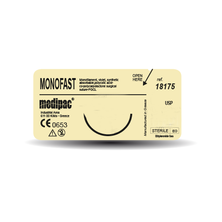 Monofast suture 2/0 30mm 3/8 75cm