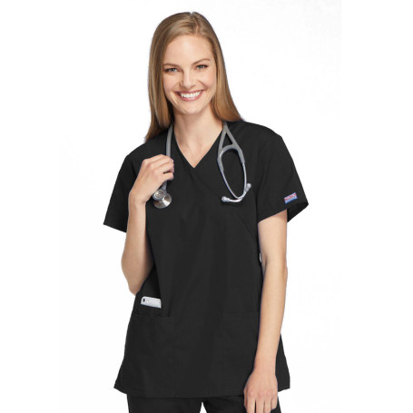 Cherokee WWE4801 mock wrap tunic