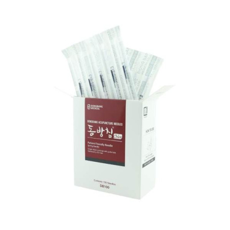 Dongbang DB100 acupuncture needles 0.25x40mm with guide (100pcs)