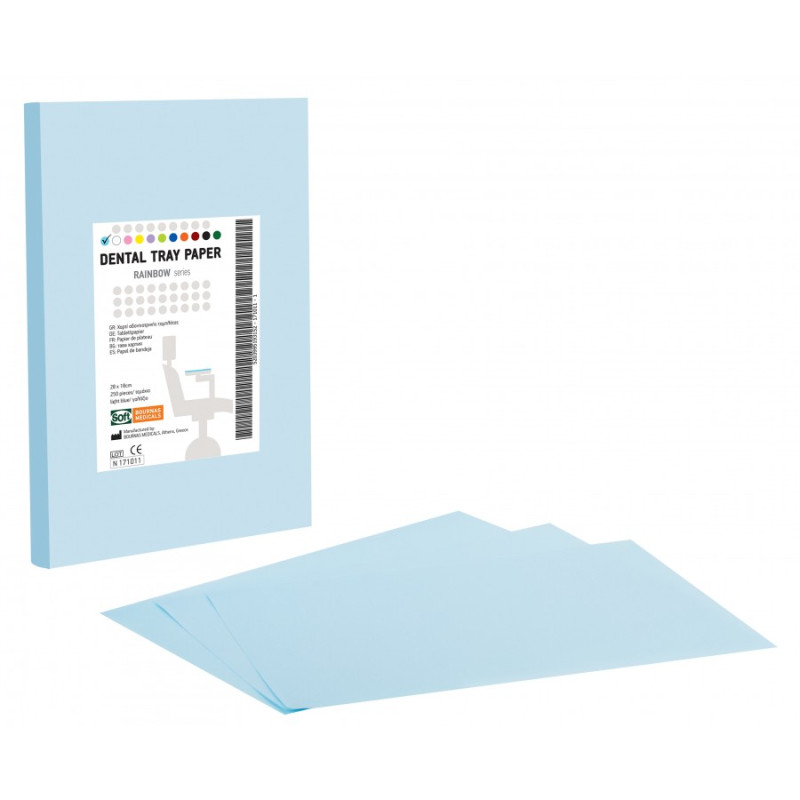 Dental tray paper light blue (250 pcs)