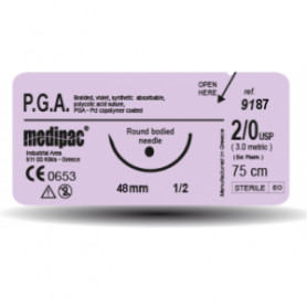 Suture PGA 4/0 12mm 1/2 45cm