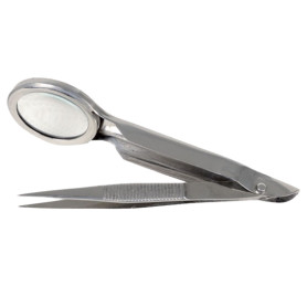 Tweezers with magnifying glass 2x8cm 24391