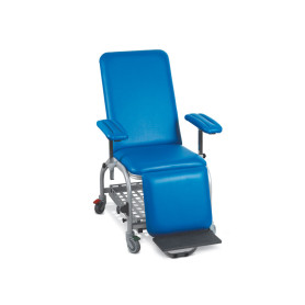 Donor wheelchair with wheels blue