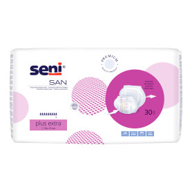 San Seni Plus Extra anatomically shaped pads 39 x 75cm (30 pcs)