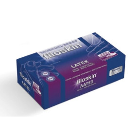 Filoskin latex gloves powder free (Pack of 100)