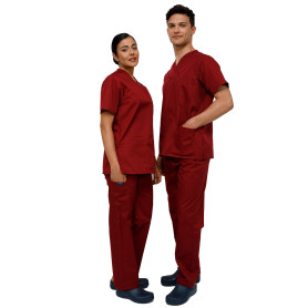 Ultima Ruby Wine unisex medical scrub set
