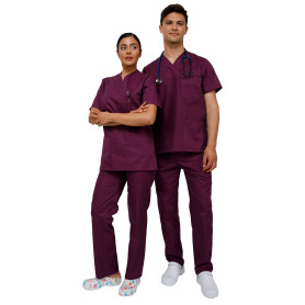 Ultima Velvet Purple unisex medical scrub set