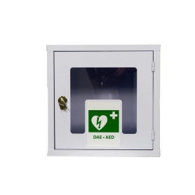 AED wall cabinet with alarm