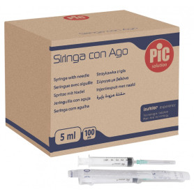 Pic syringes 5cc 22G (100 pcs)