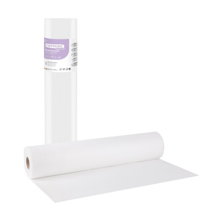 SoftCare Supreme Standard non-woven exam table paper 58cm x 70m white