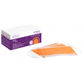 SoftCare face masks 3ply Type II with earloop orange (50 pcs)